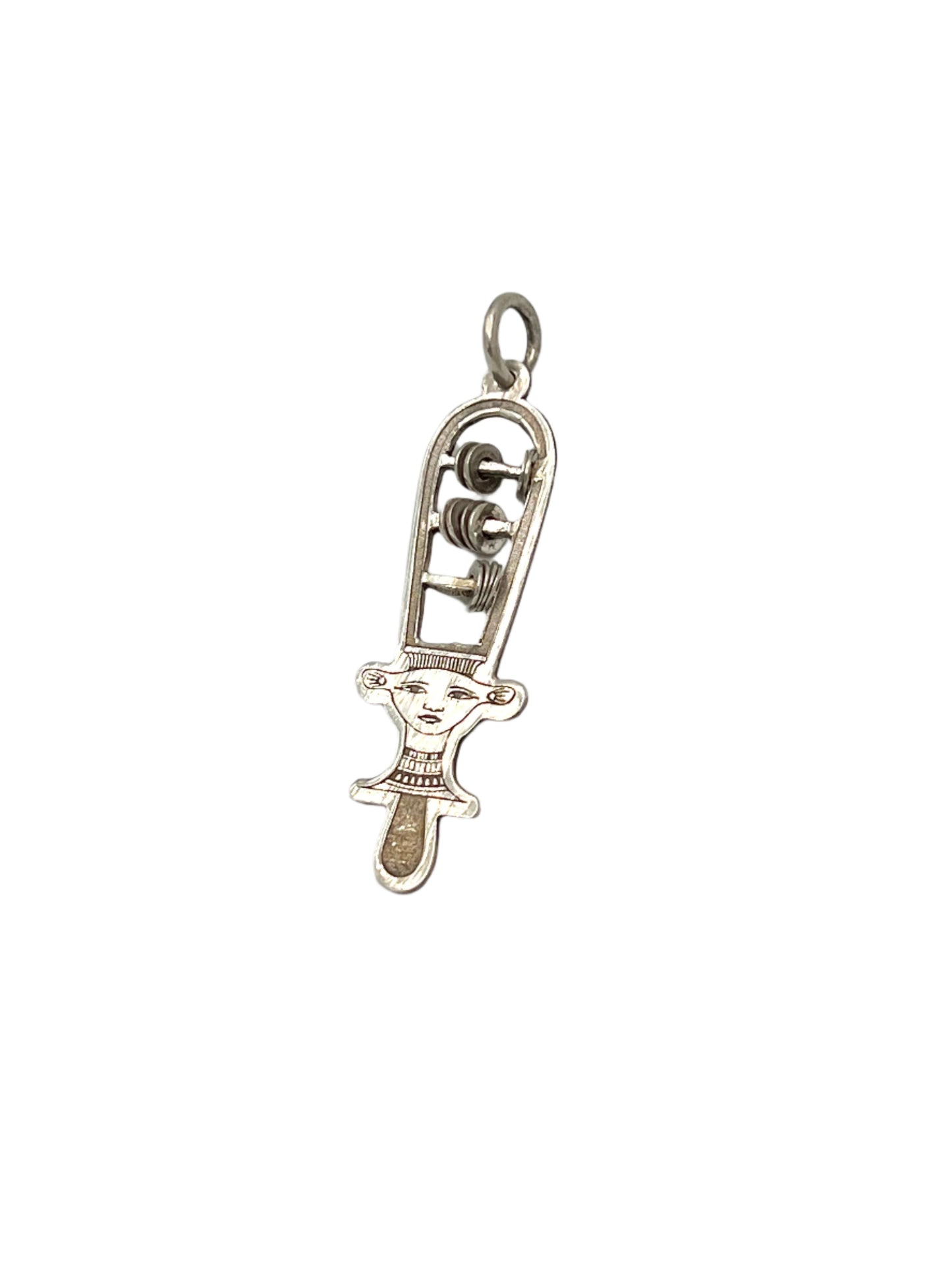 Silver Sistrum Goddess Pendants