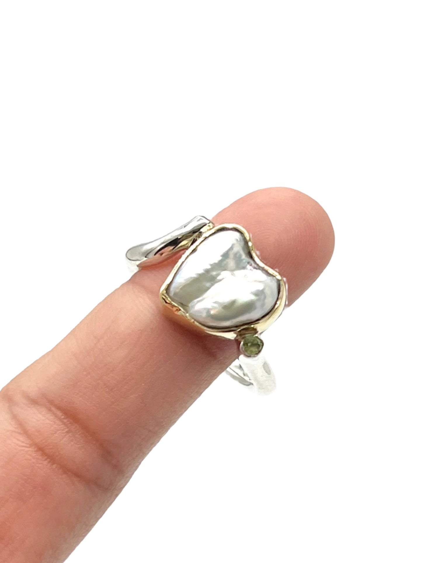 Silver Multi Metal Pearl & Gemstone Rings