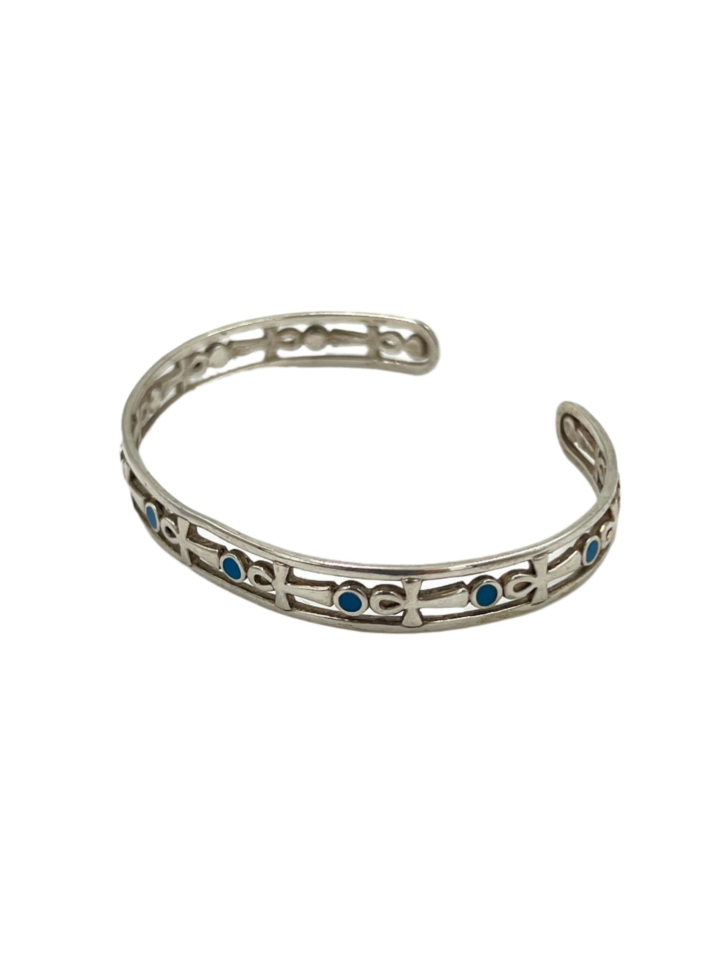 Silver Ankh Cuff Bracelets