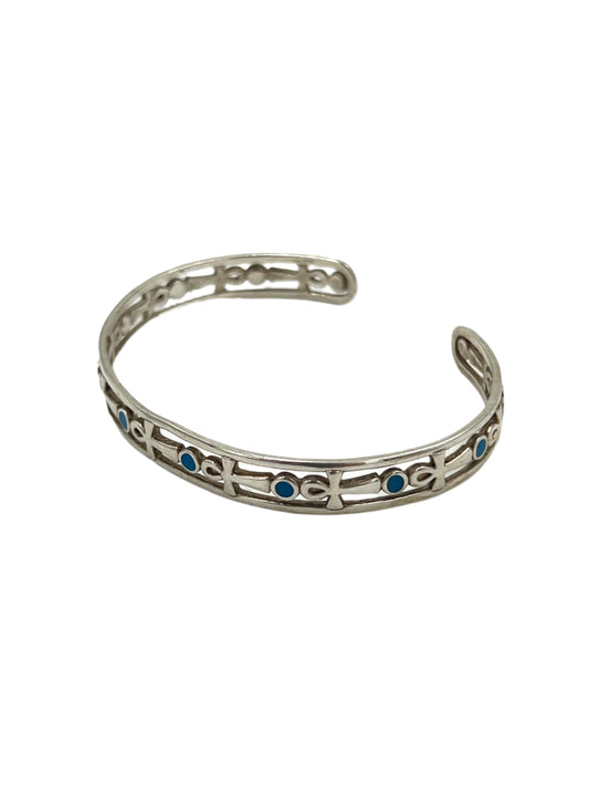 Silver Ankh Cuff Bracelets