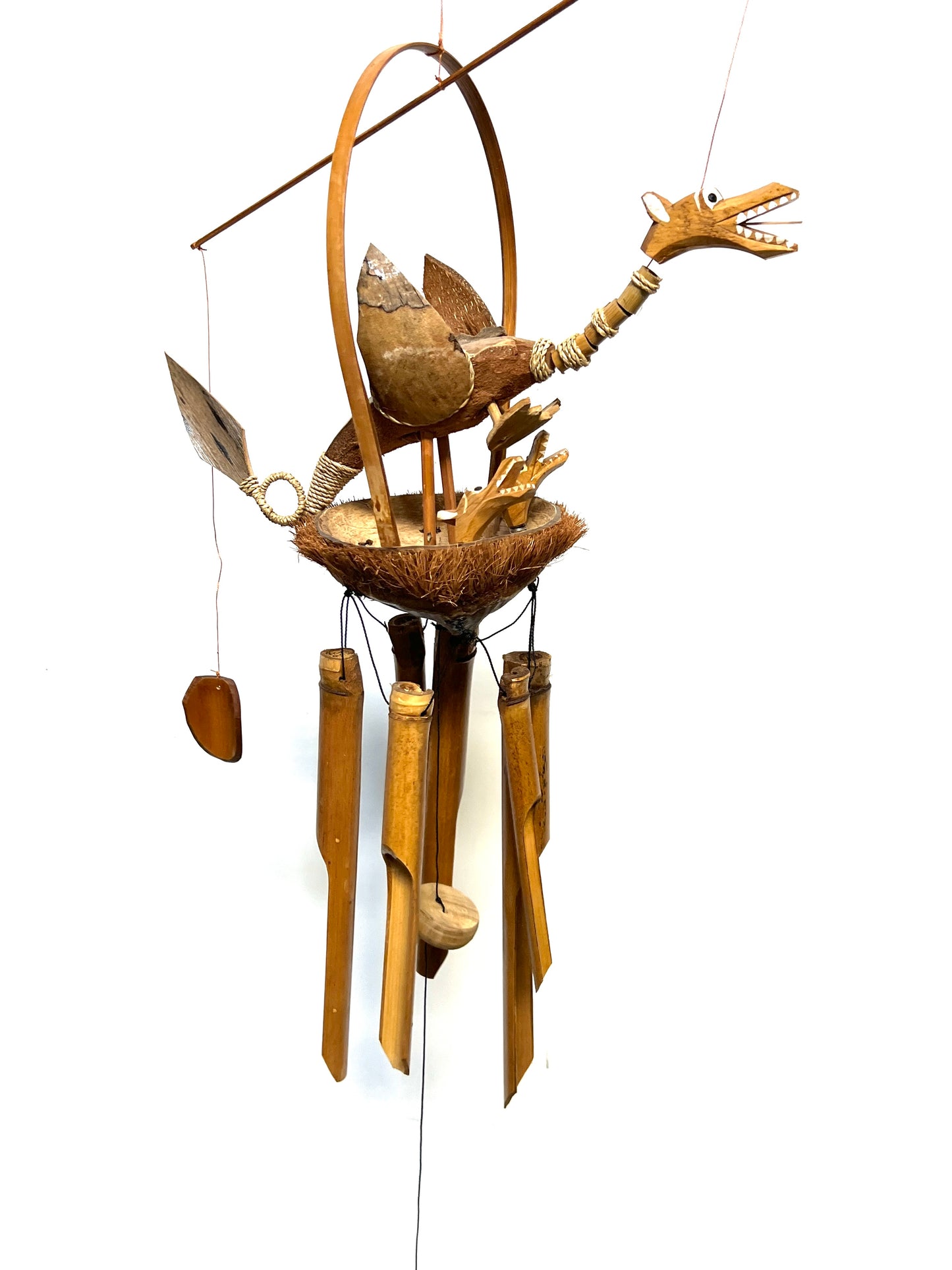 Dragon w Babies Bamboo Wind Chime