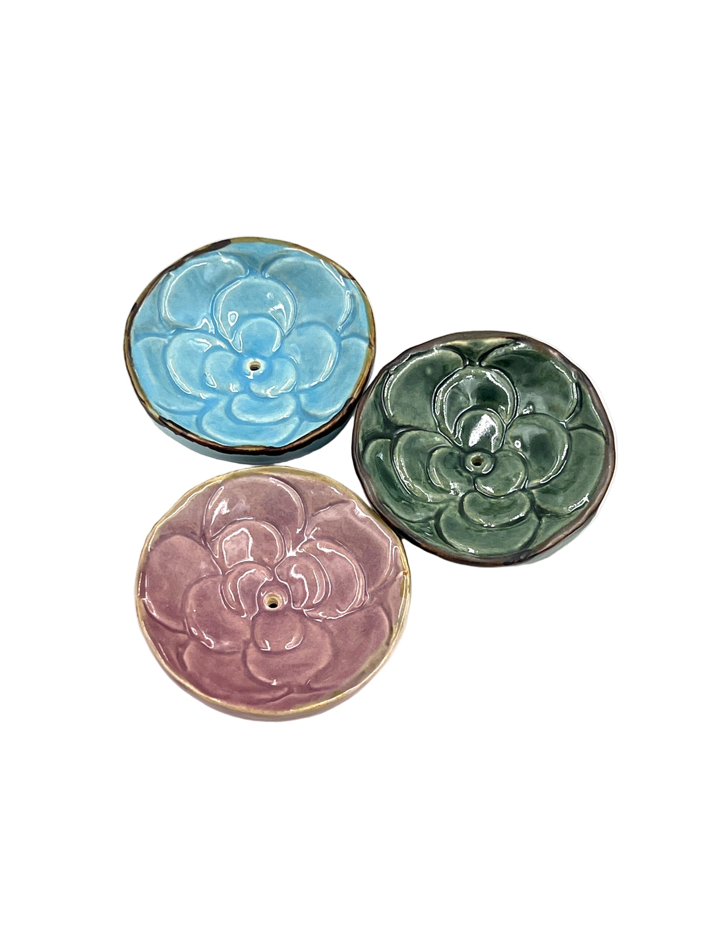 Ceramic Flower Incense Burners