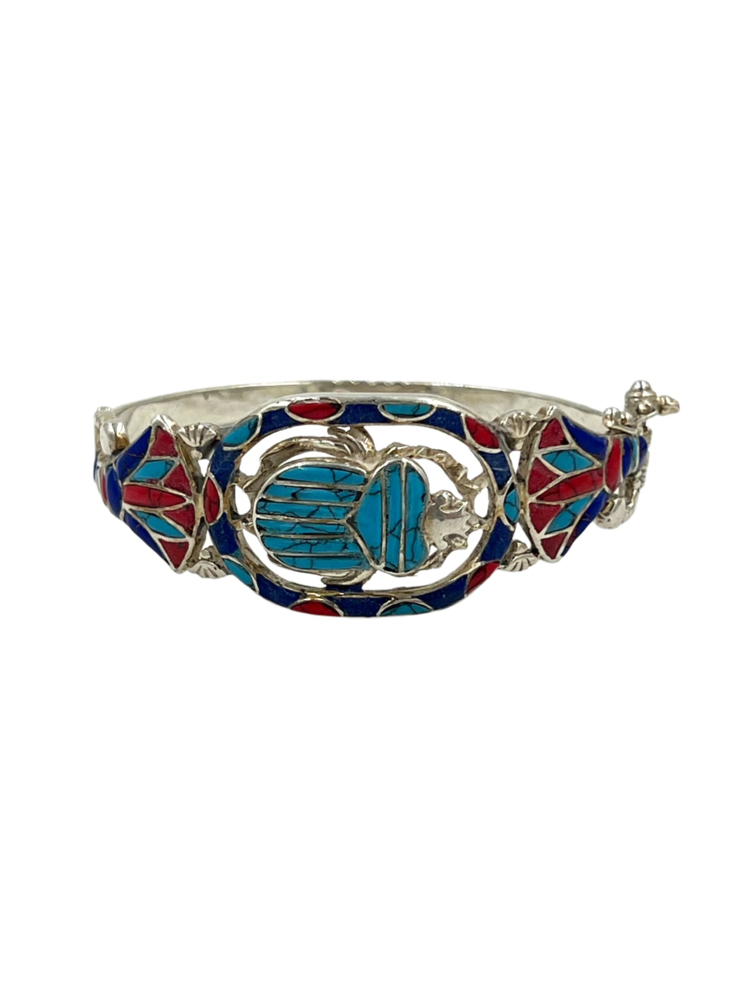Large Silver Scarab Bracelets