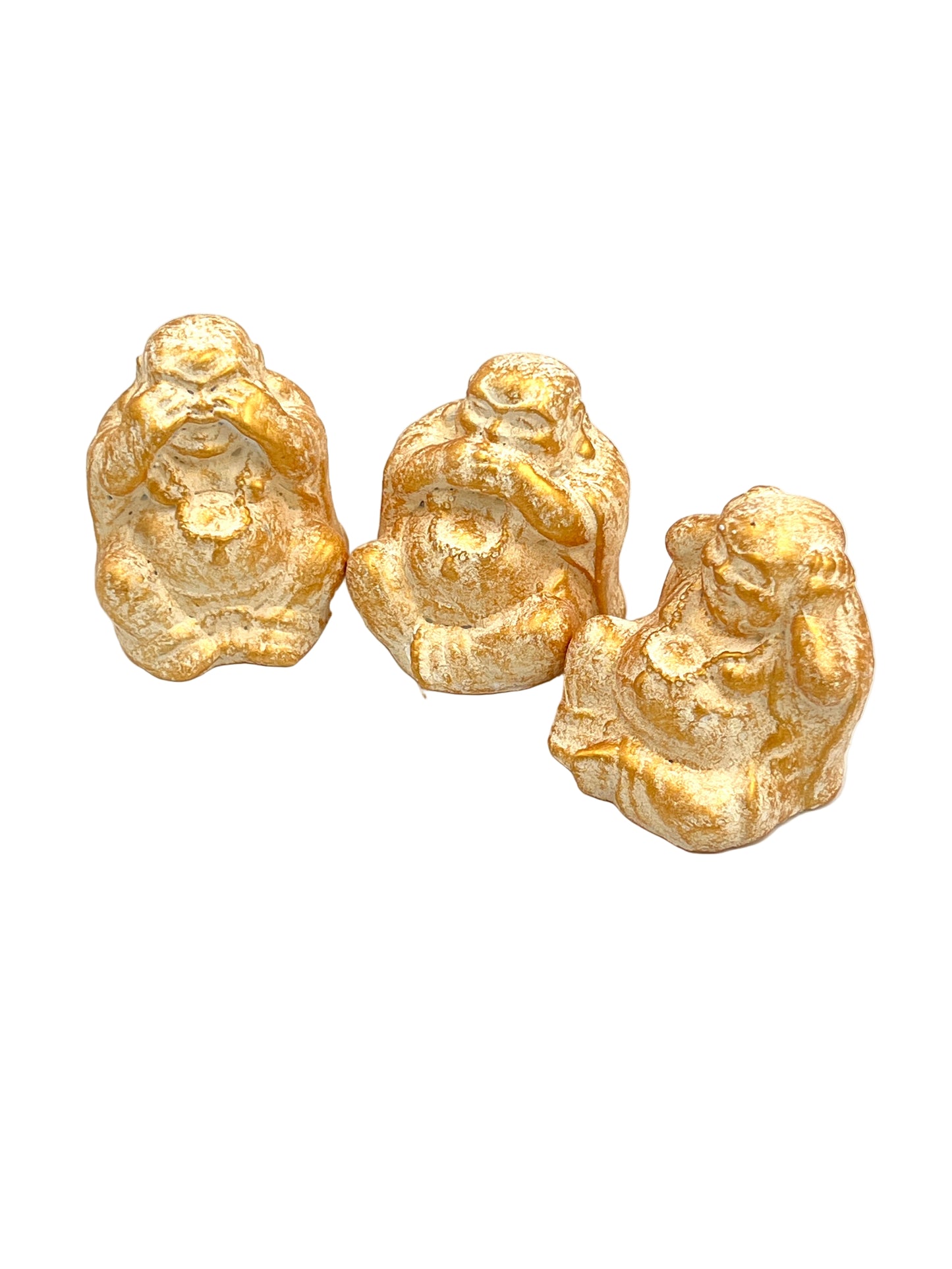 Resin Buddha See No Evil, Hear No Evil, Speak No Evil Set