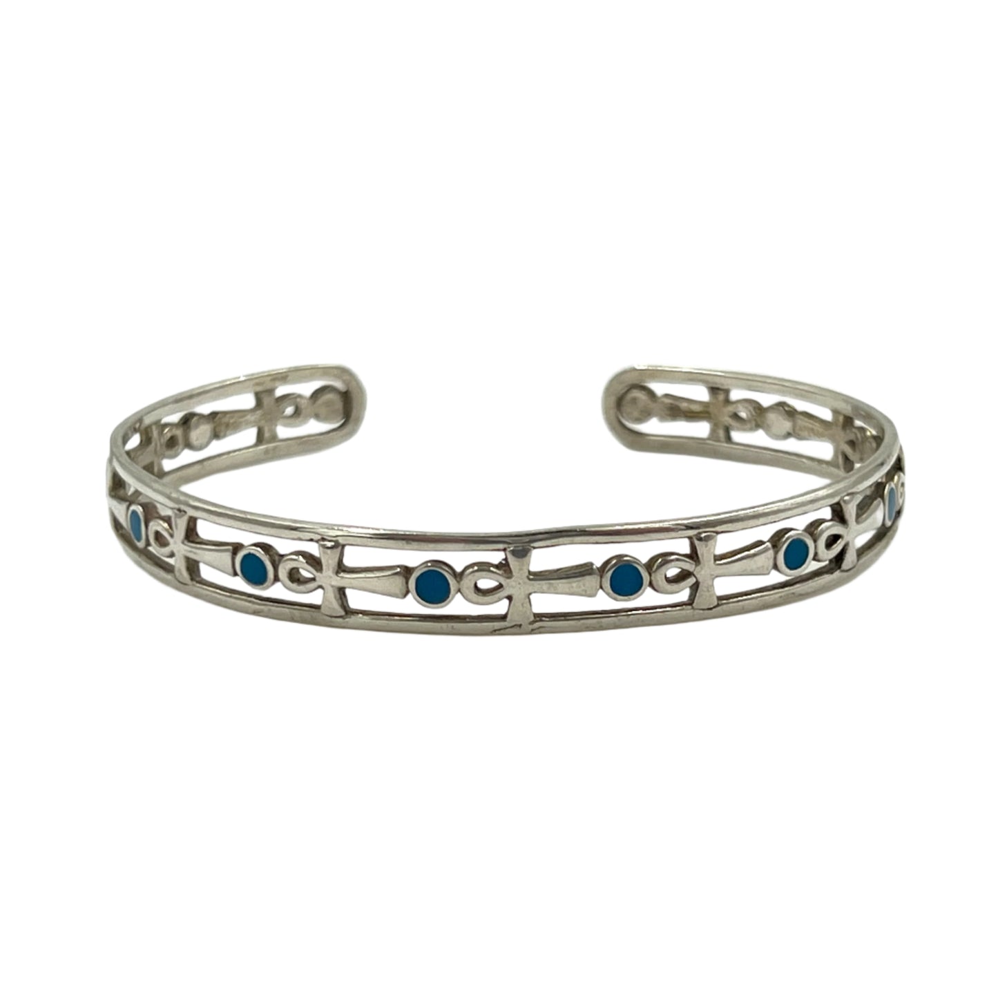Silver Ankh Cuff Bracelets