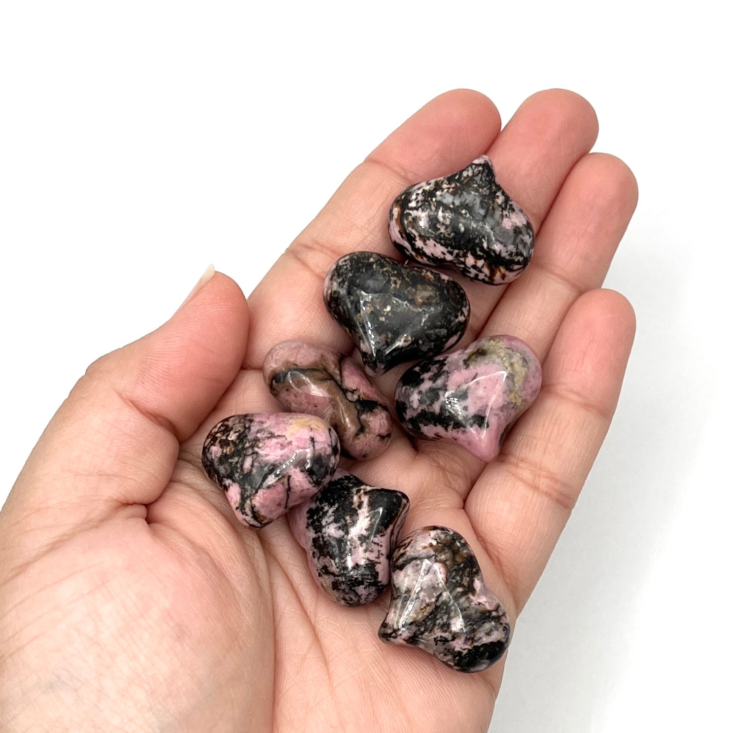 Rhodonite Puffy Hearts