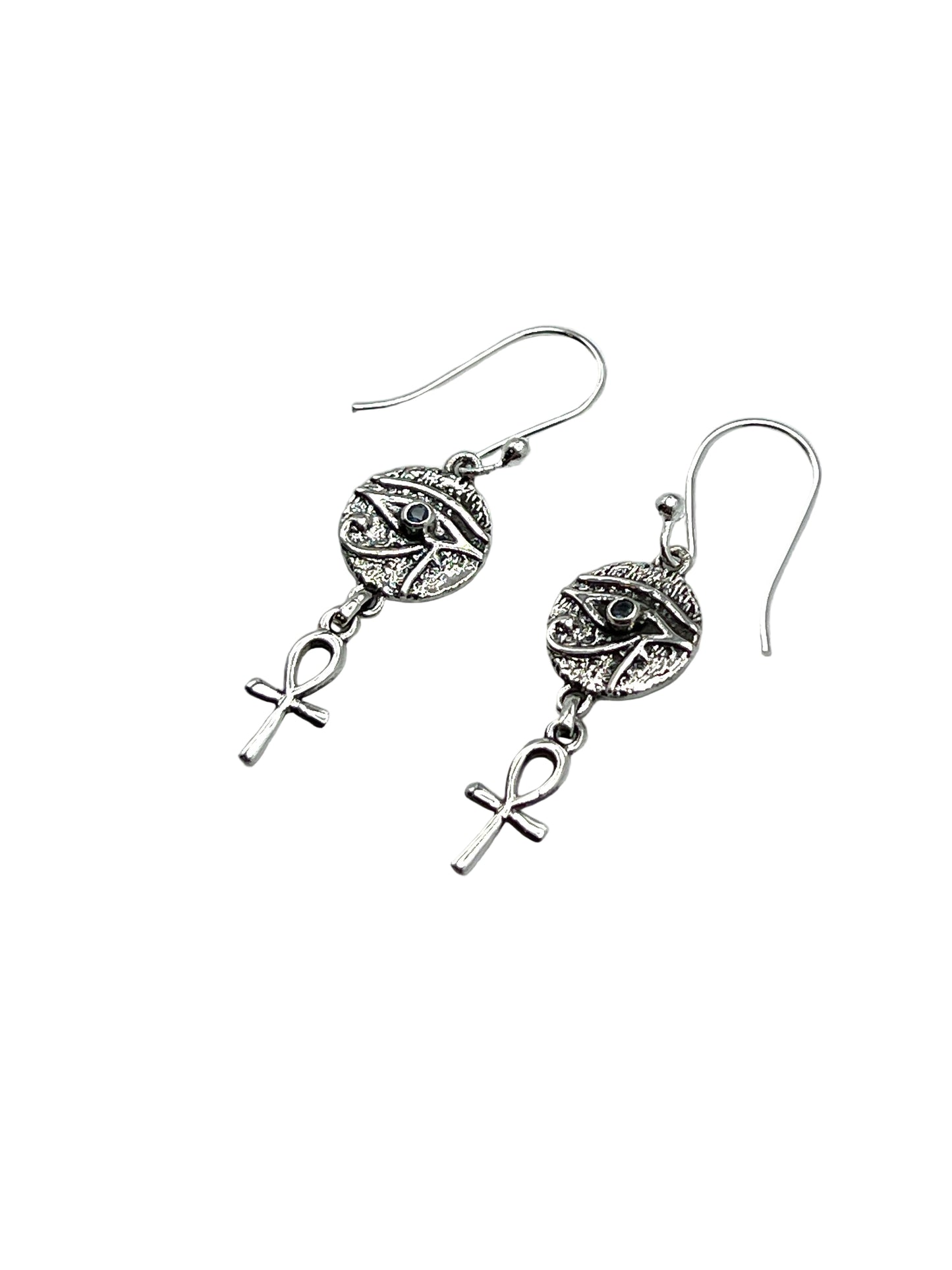 Eye of Horus & Ankh Earrings