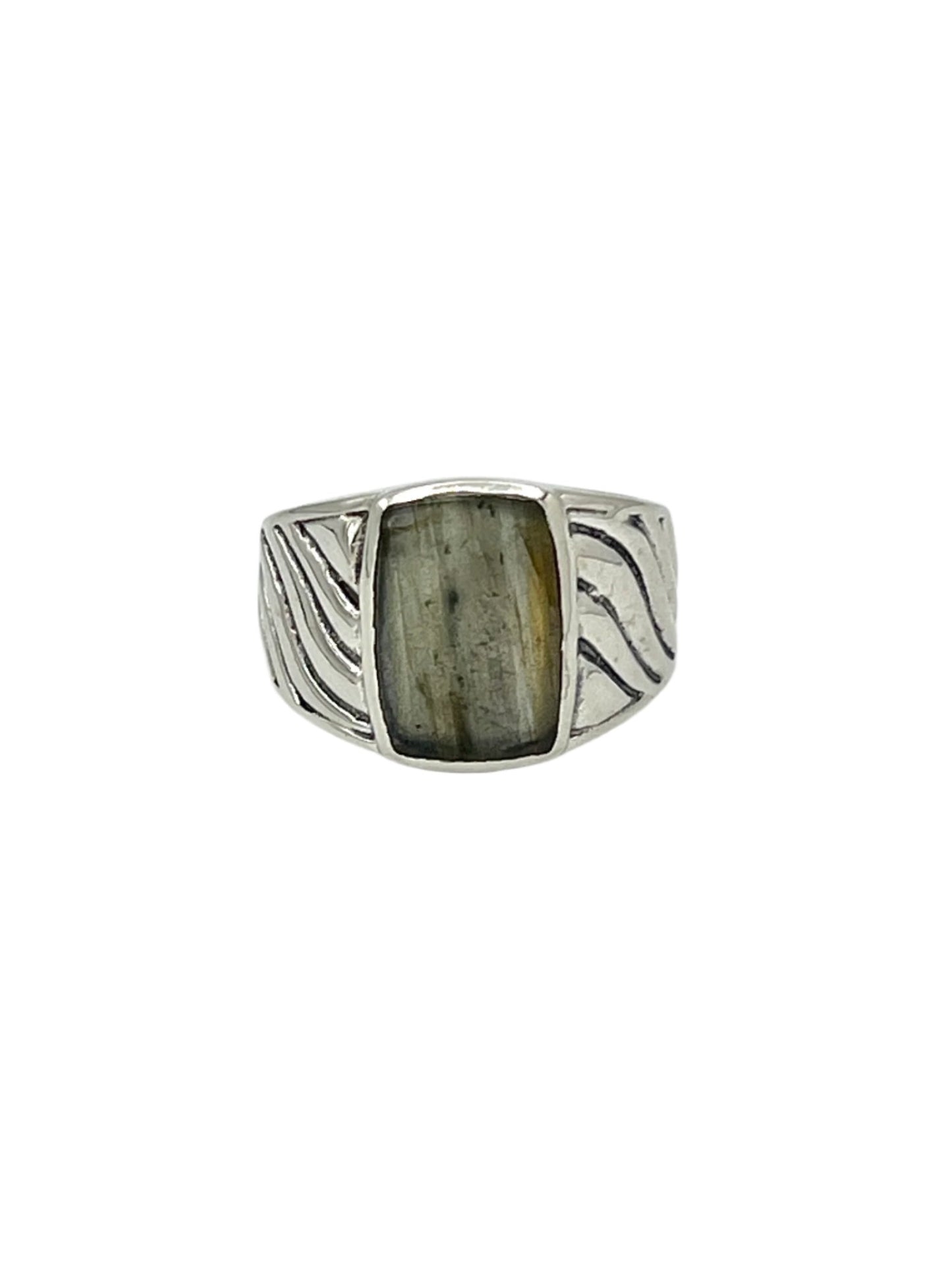 Sterling Silver Gemstone Wave Design Rings