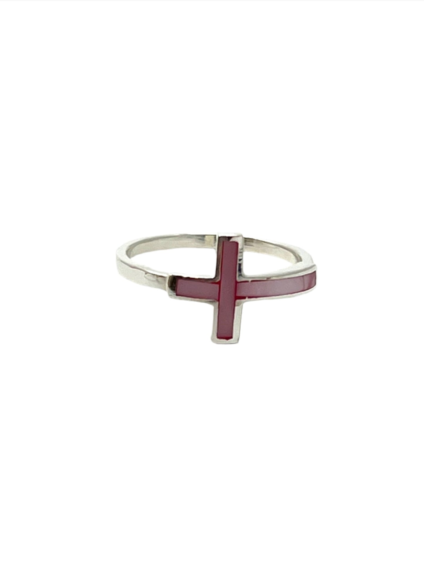 Sterling Silver Shell Cross Ring