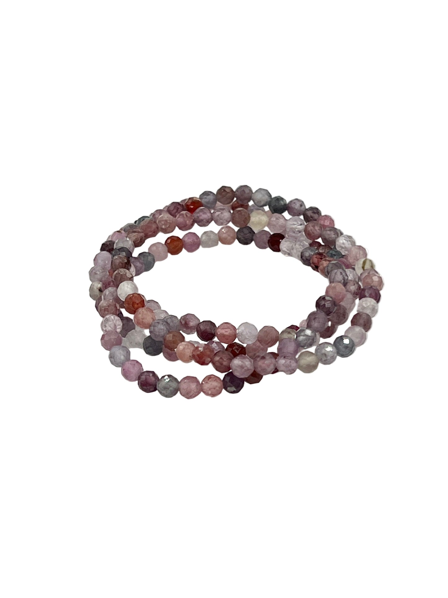 Faceted Pink Spinel Beaded Bracelet