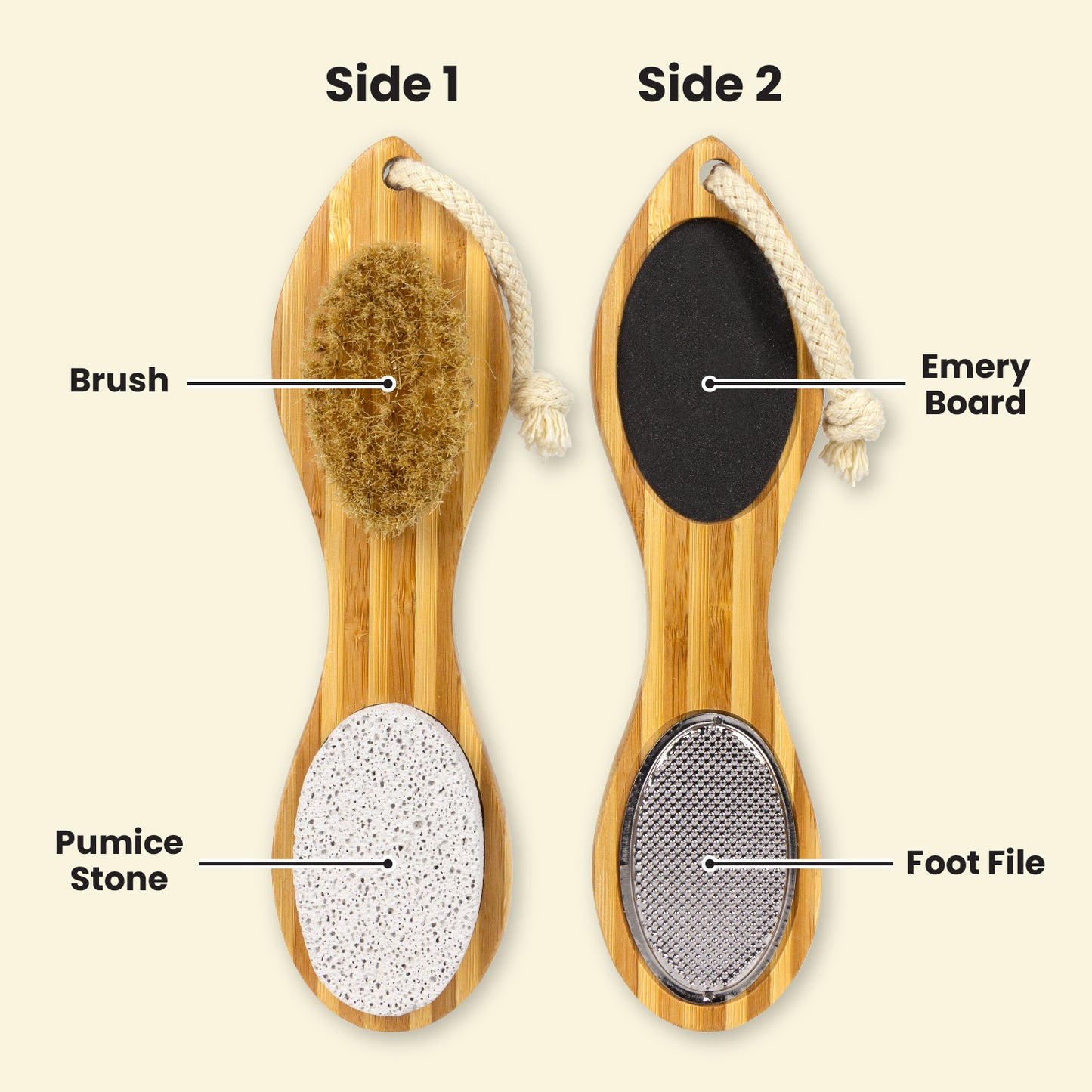 Lindo Bamboo Pedicure Tool (4-1)