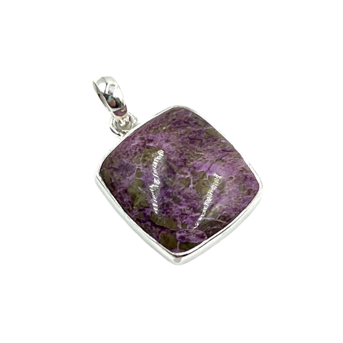 Sterling Silver Purpurite Freeform Pendants