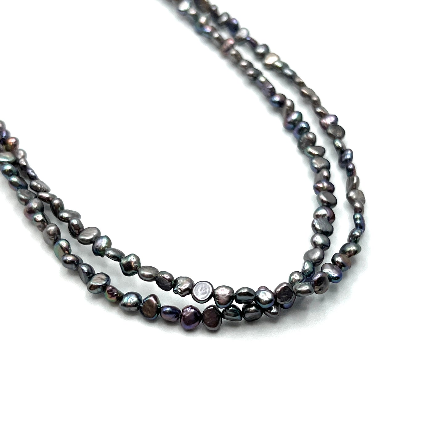 Sterling Silver Multi Strand Pearl Necklace