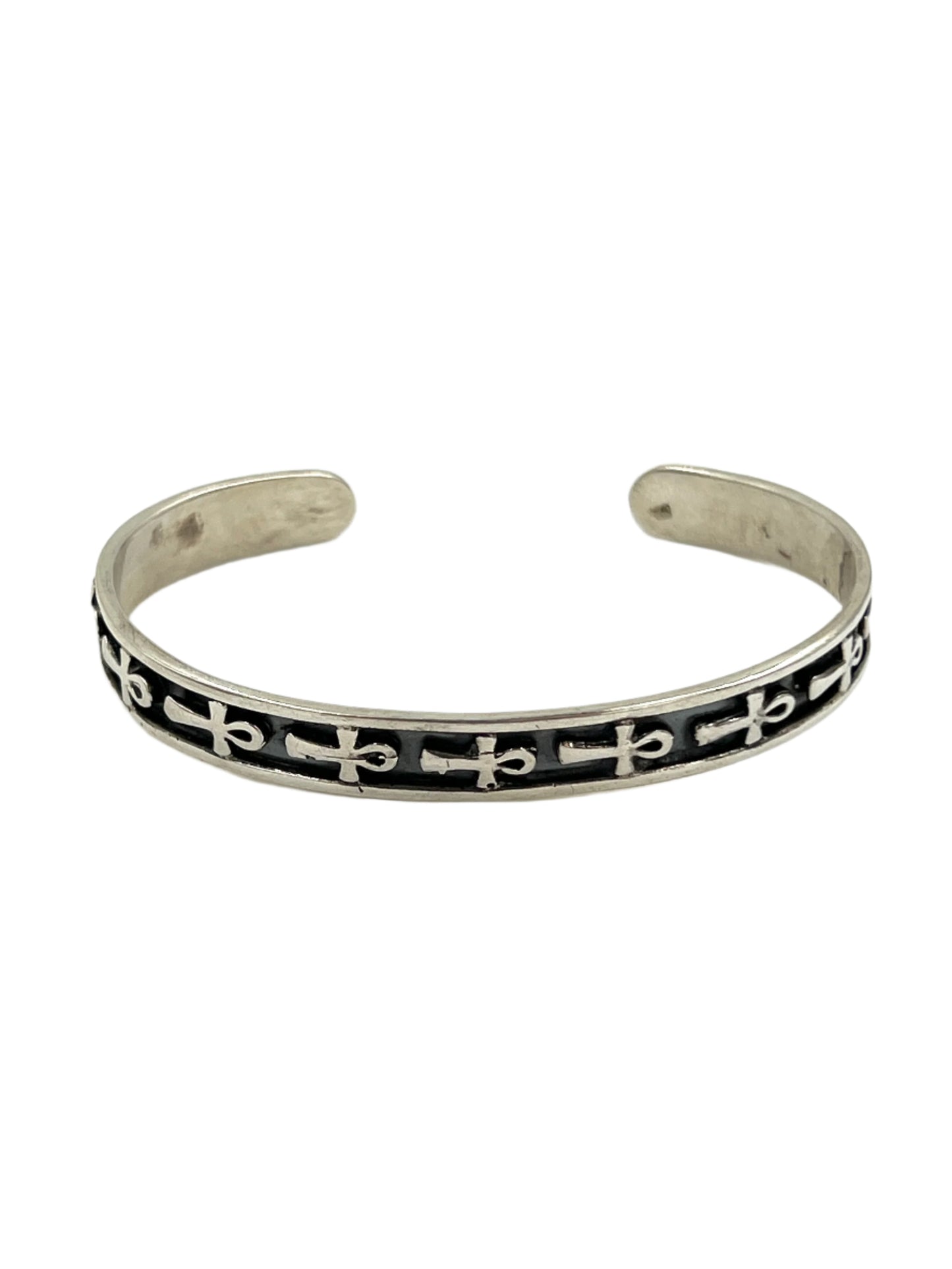 Silver Ankh Cuff Bracelets