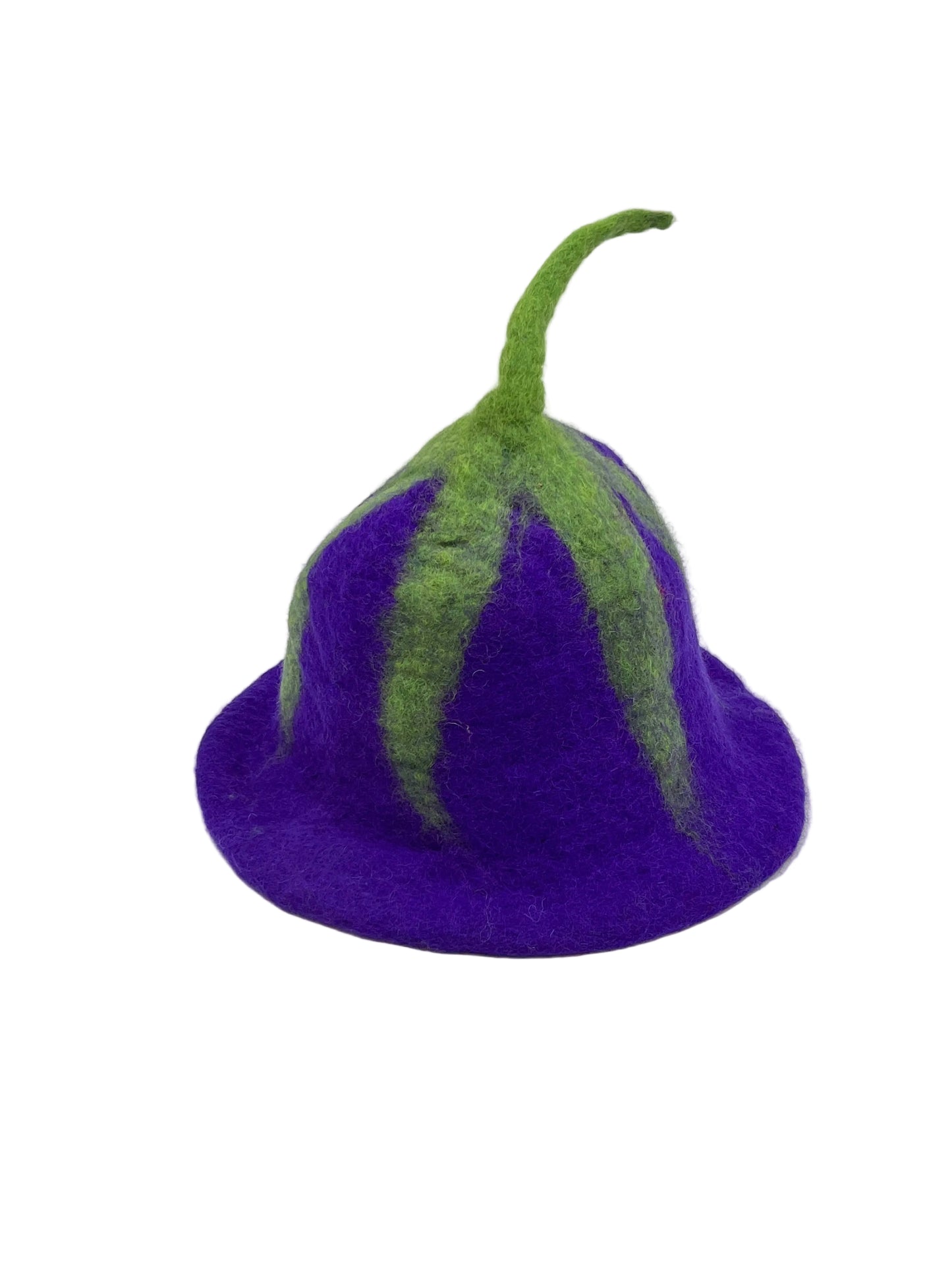 Hand felted Eggplant Wool Hats