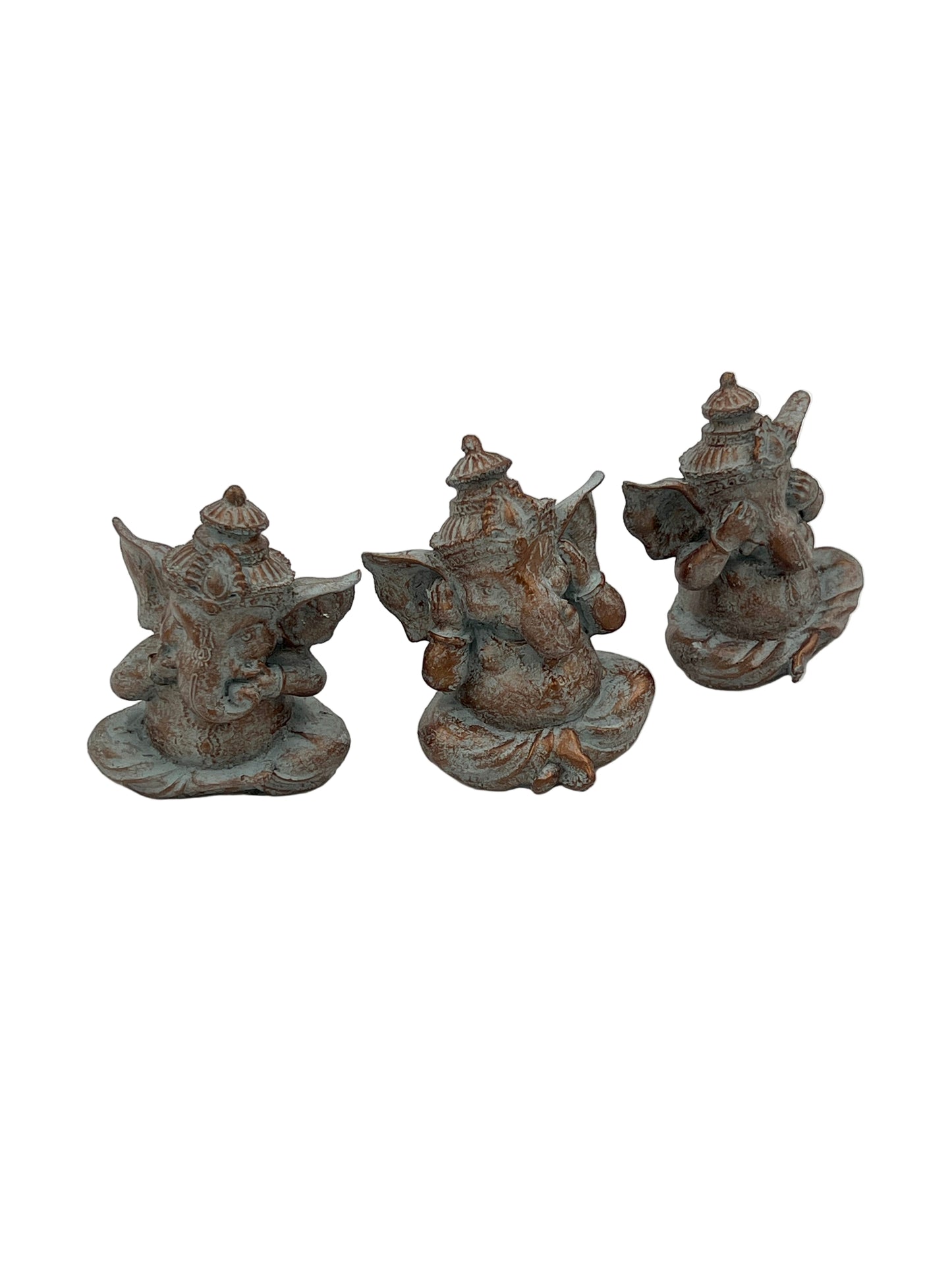 Resin Ganesh See No Evil, Hear No Evil, Speak No Evil Set