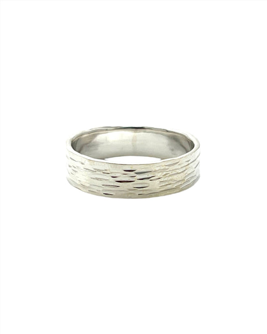 Sterling Silver Etched Band Ring