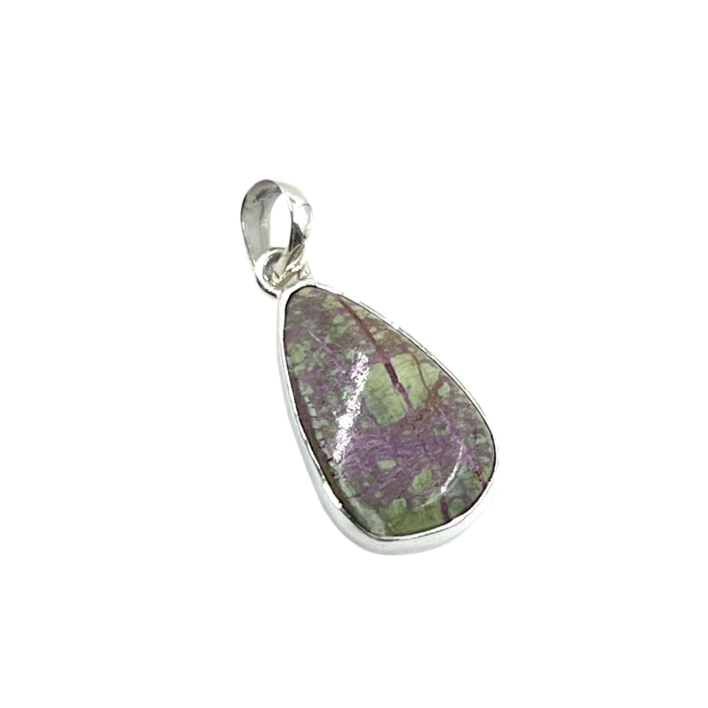 Sterling Silver Stichtite Teardrop Pendants