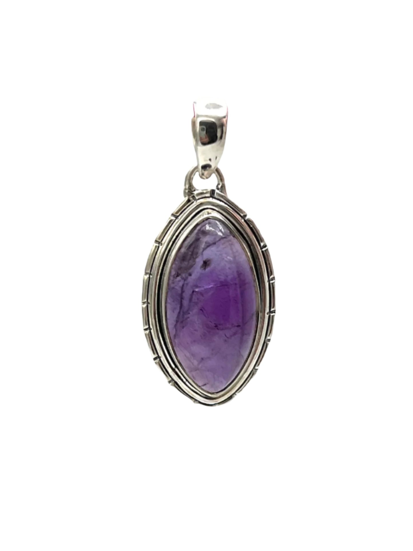 Sterling Silver Marquise Amethyst Pendants