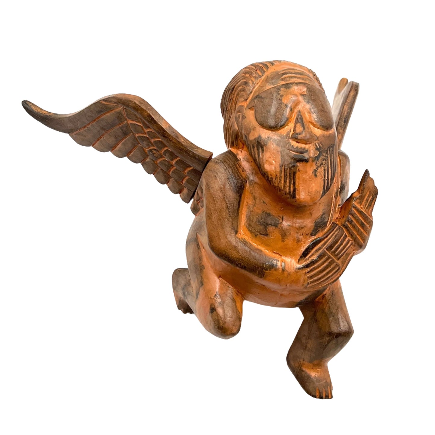 Flying Jerry with Guitar Hand Carved Wooden