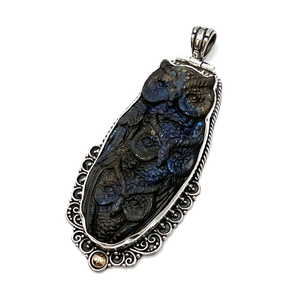 Labradorite Owl Pendants