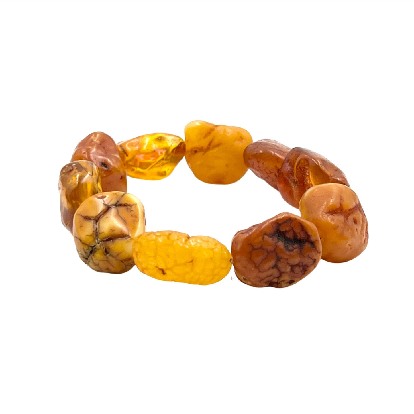 Large Unpolished Multi Amber Bracelets