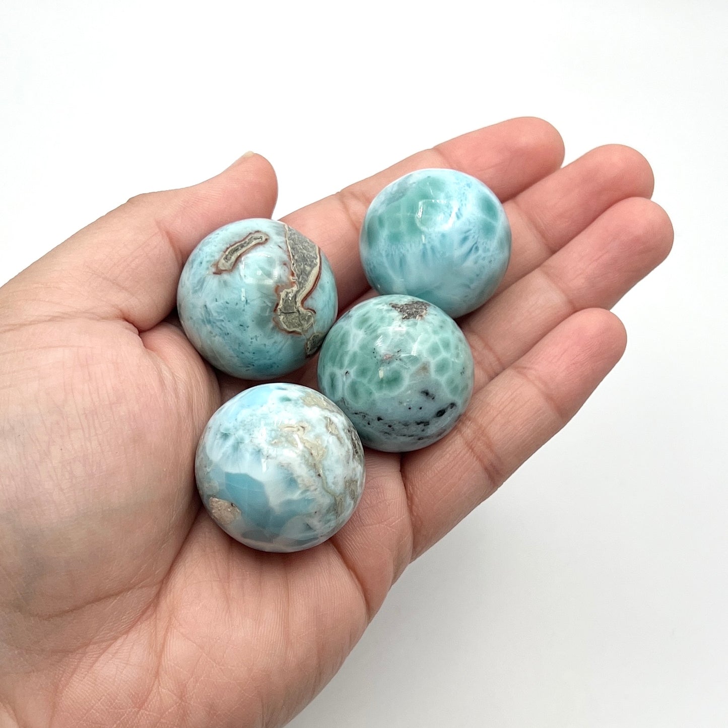 A+ Grade Small Larimar Spheres