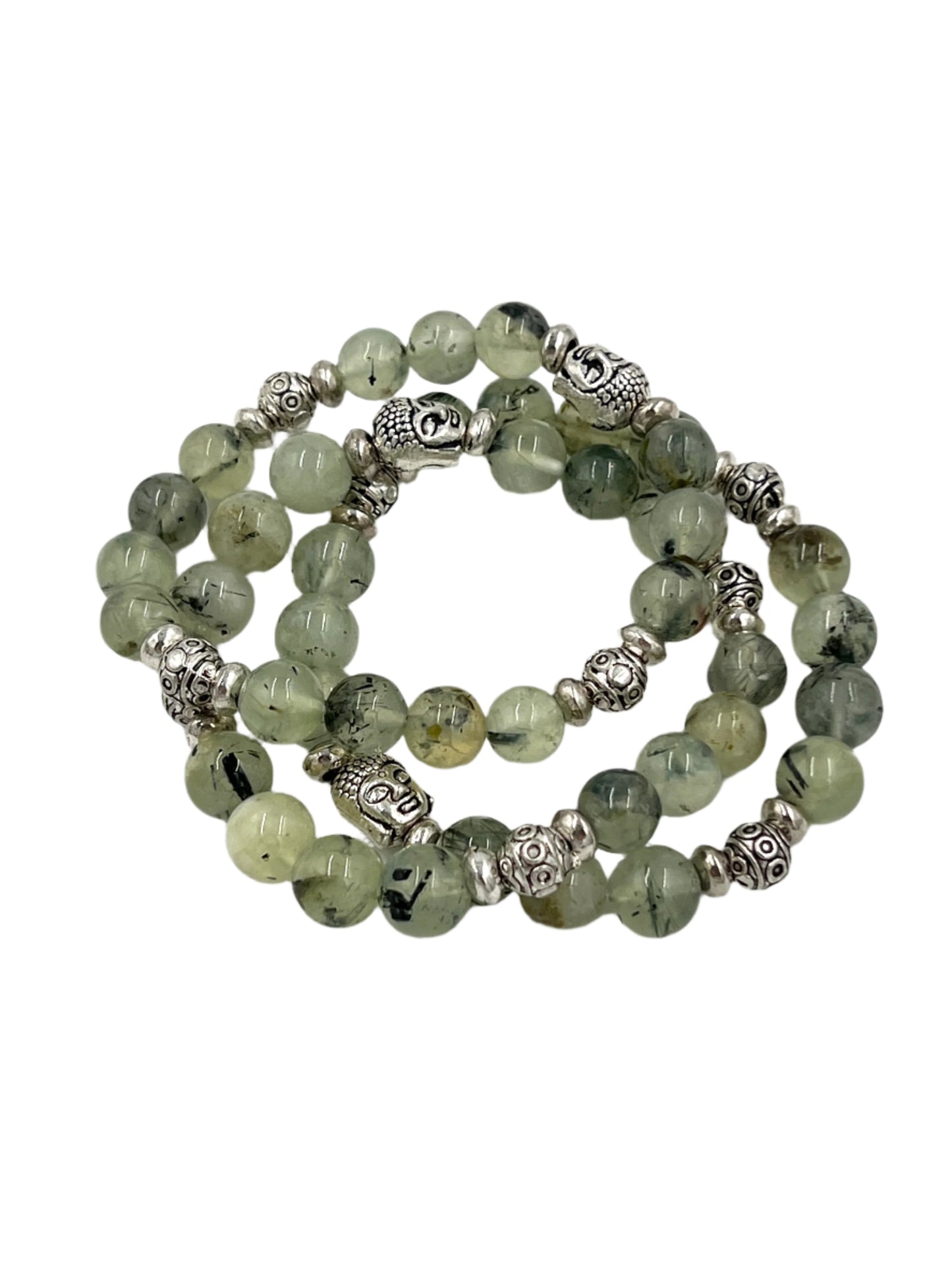 Prehnite & Epidote Stretchy Bracelets