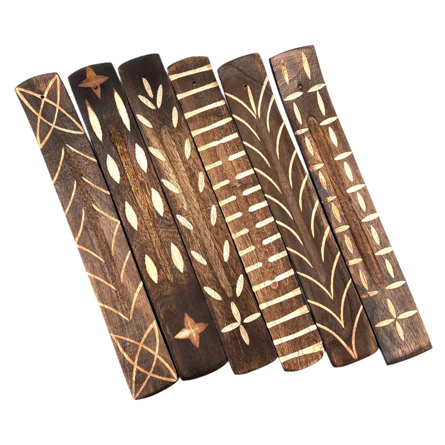 Hand Carved Wood Incense Burners