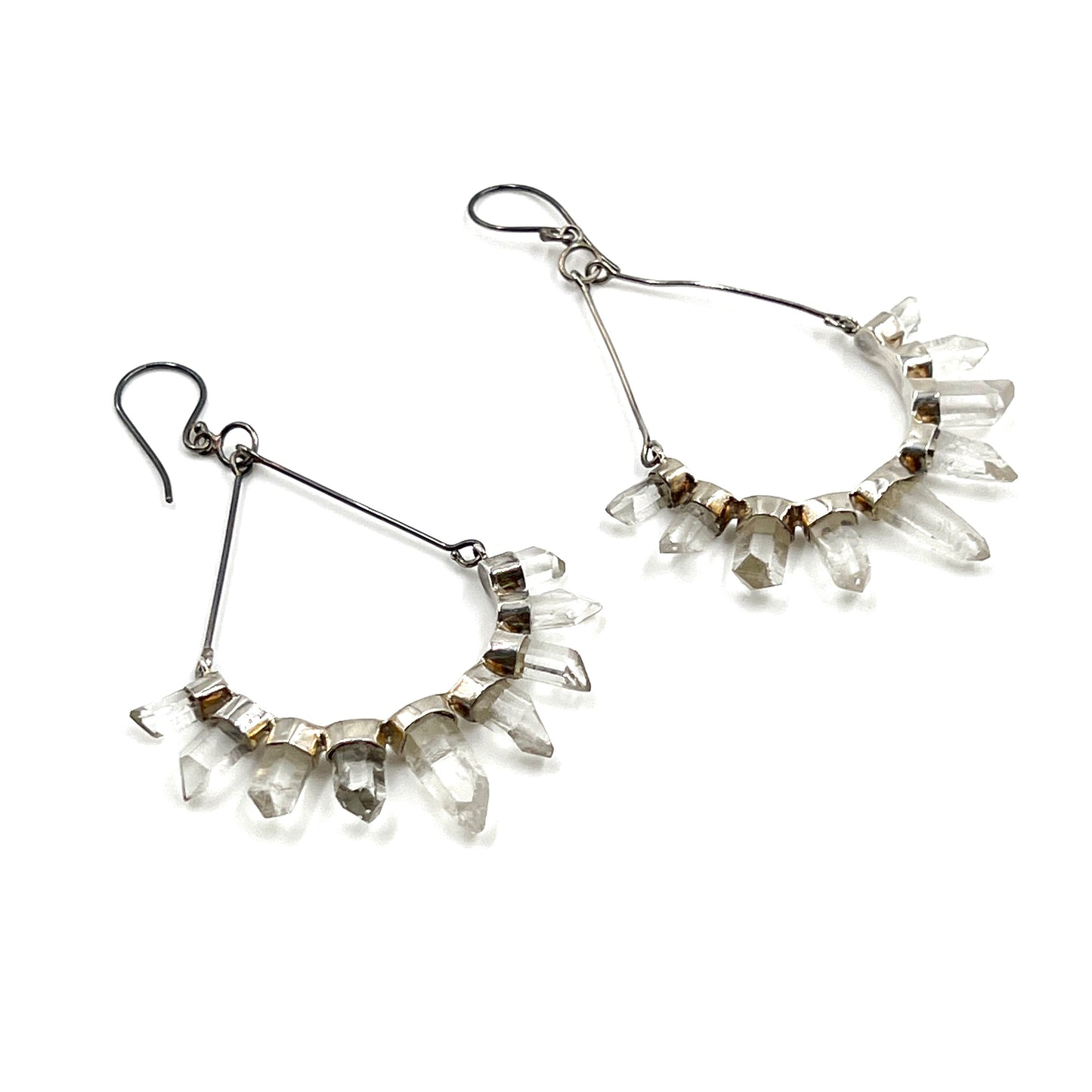 Sterling Silver Crystal Dangle Earrings