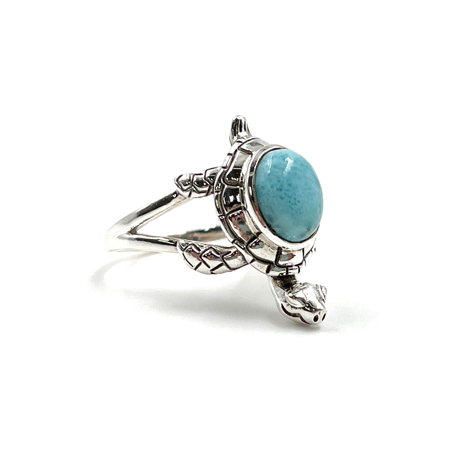 Larimar Sea Turtle Ring