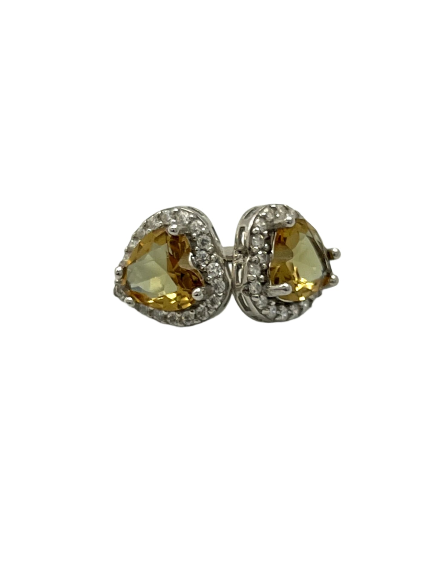 Silver Zultanite Heart Studs