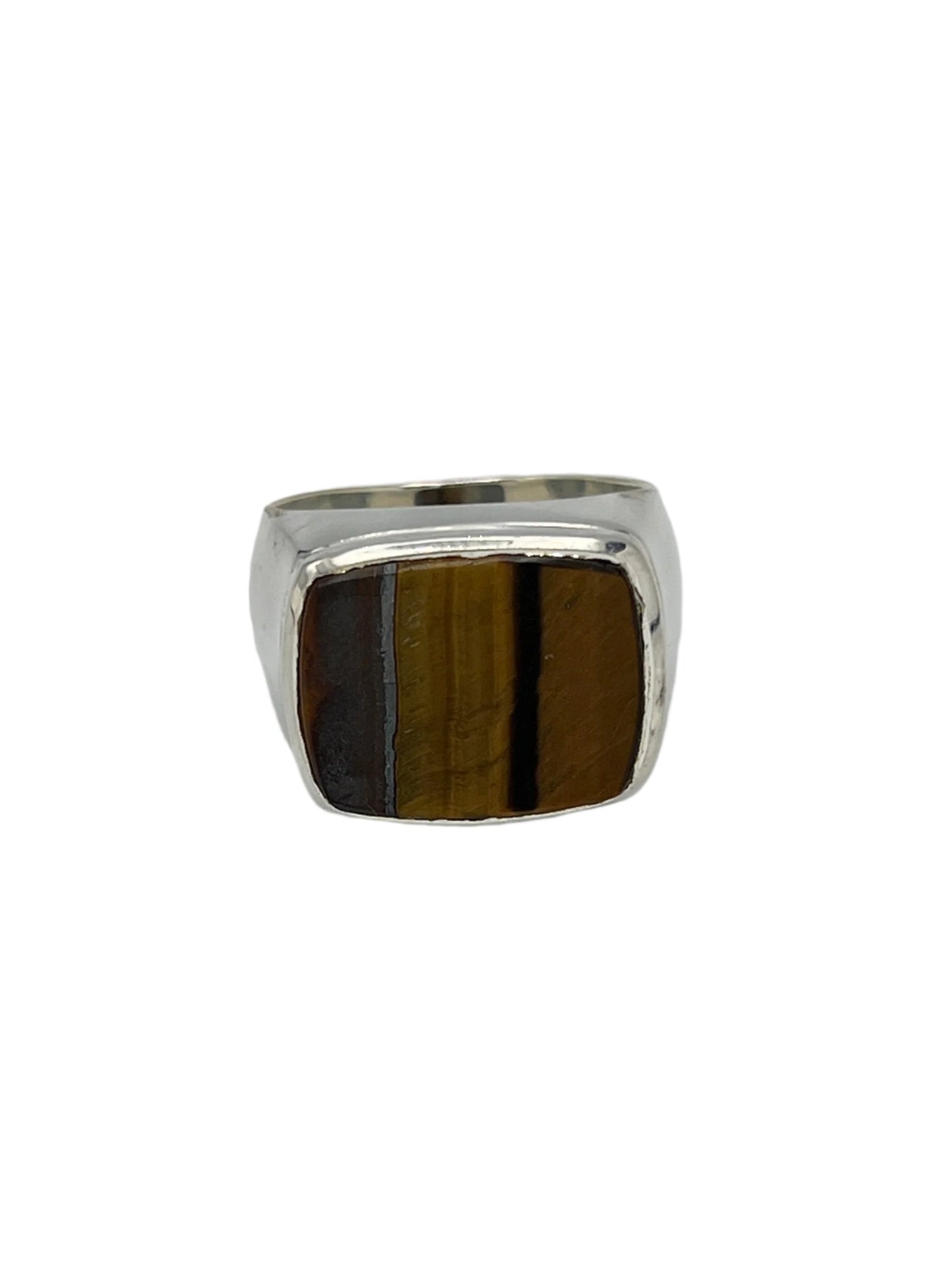 Sterling Silver Rectangle Gemstone Rings