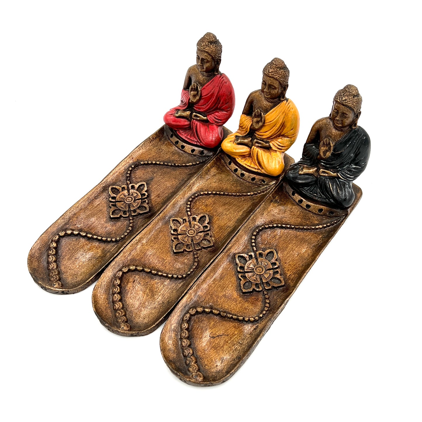 Resin Buddha 5 Stick Incense Burner