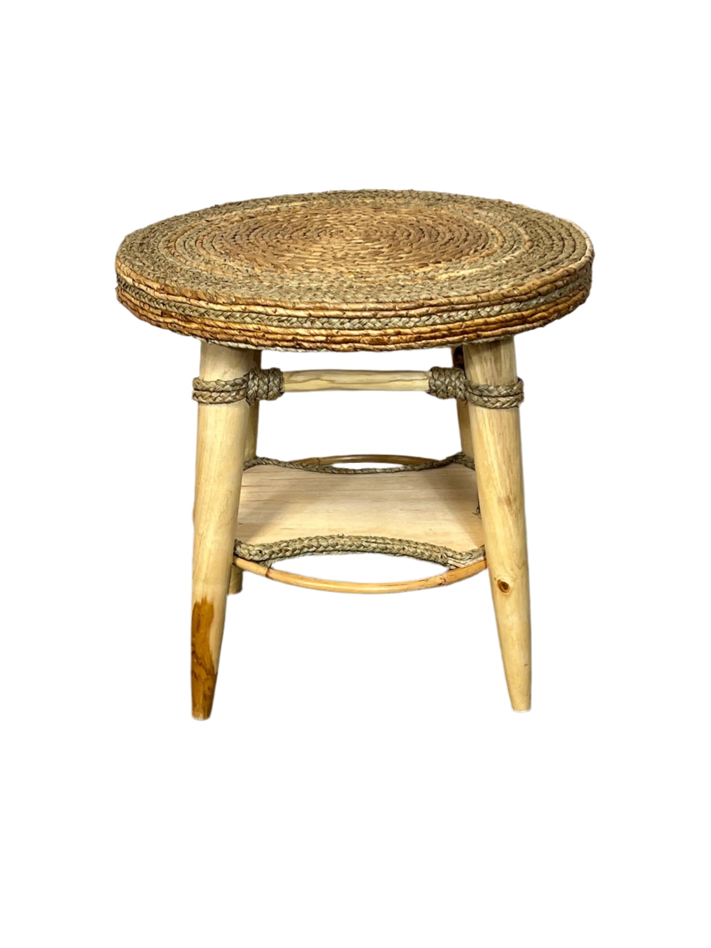 Teakwood & Banana Leaf Table & Stool Sets