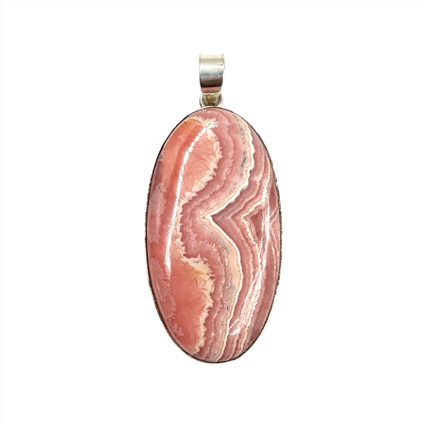 Large Oval Rhodochrosite Pendant