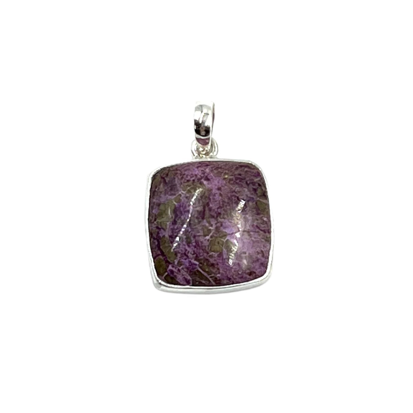 Sterling Silver Purpurite Freeform Pendants