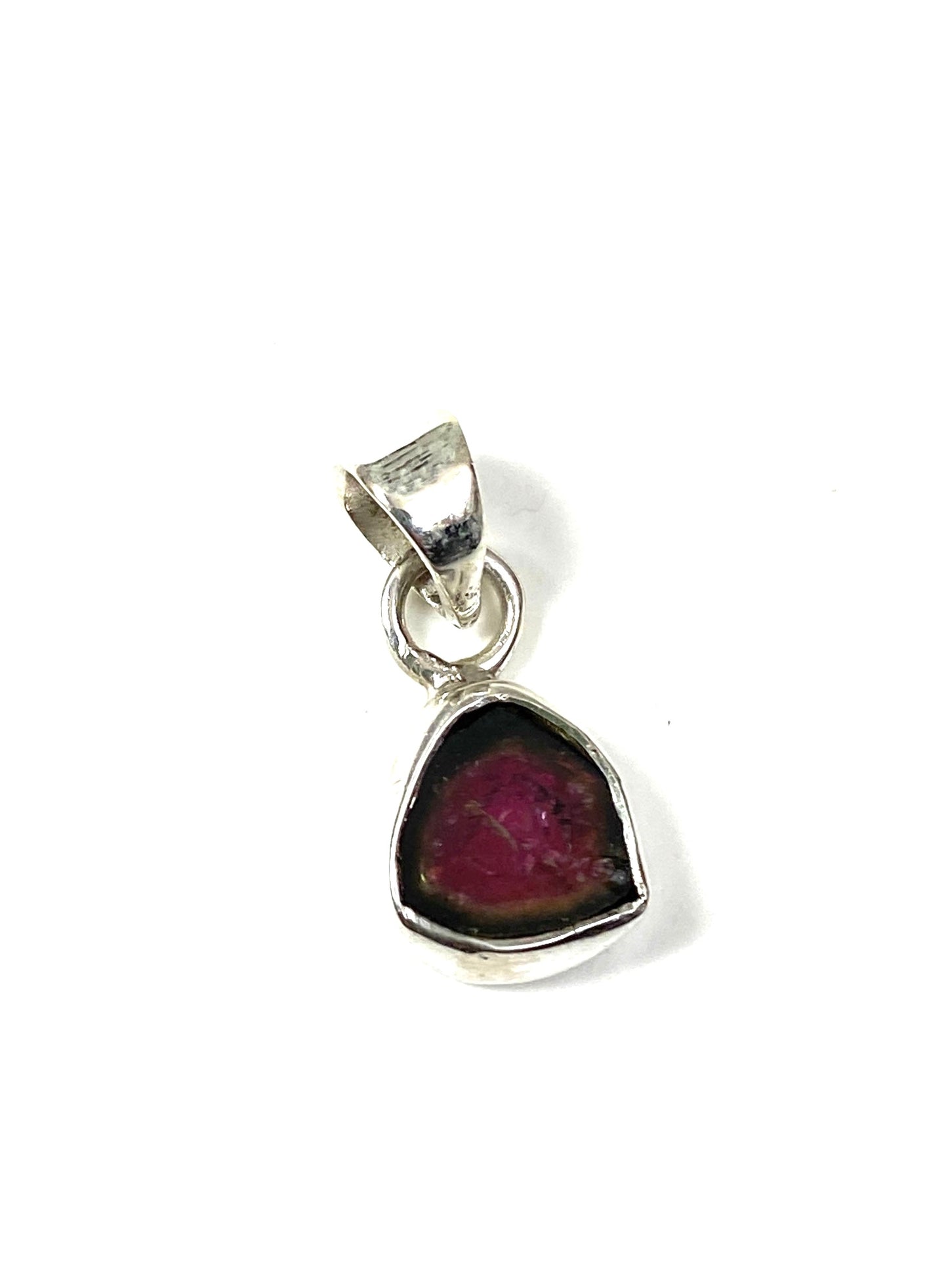 Sliced Watermelon Tourmaline Pendants