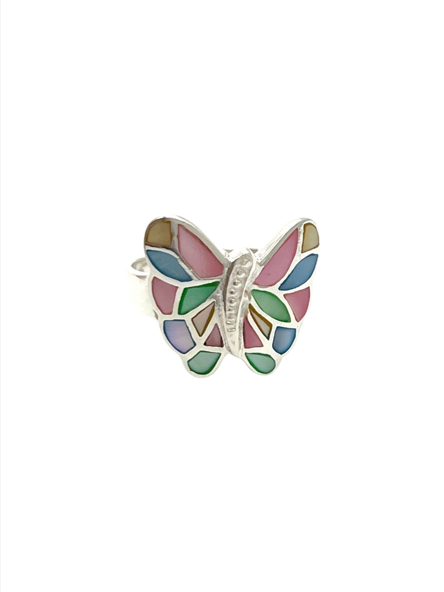 Sterling Silver Shell Butterfly Rings