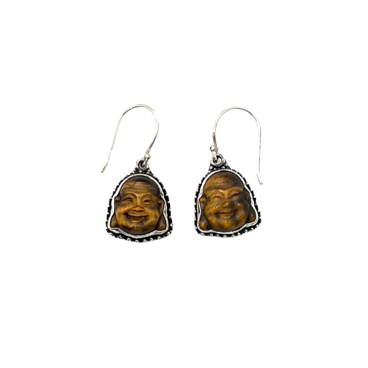 Small Happy Buddha Earrings