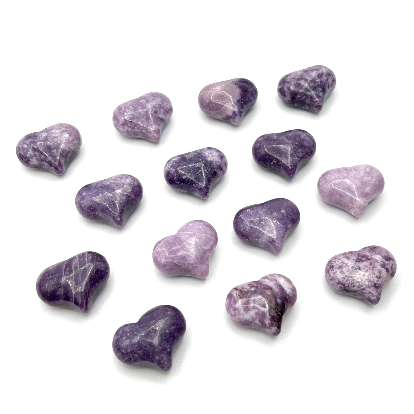 Lepidolite Puffy Hearts