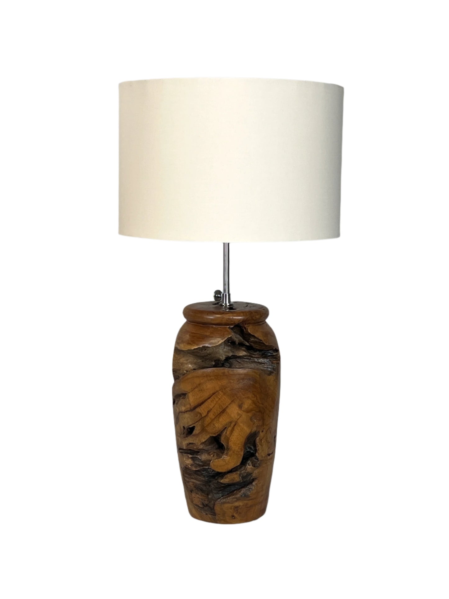 Teak Vase Table Lamp