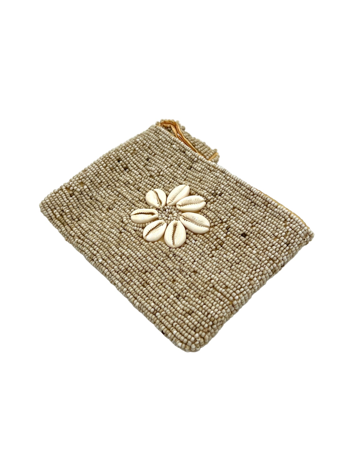 Beaded Cowrie Shell Coin Purse