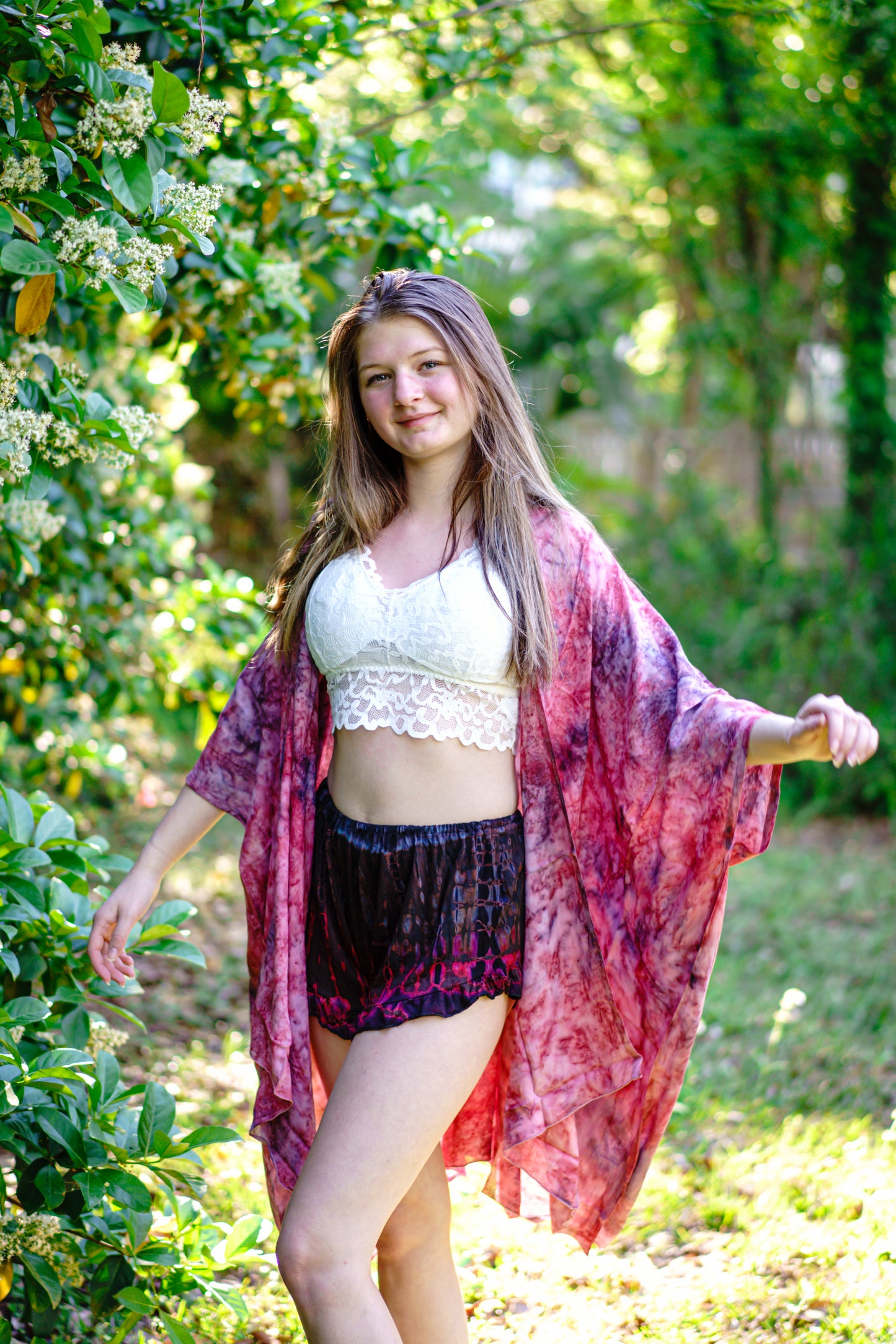 Smokey Tie Dye Open Jacket