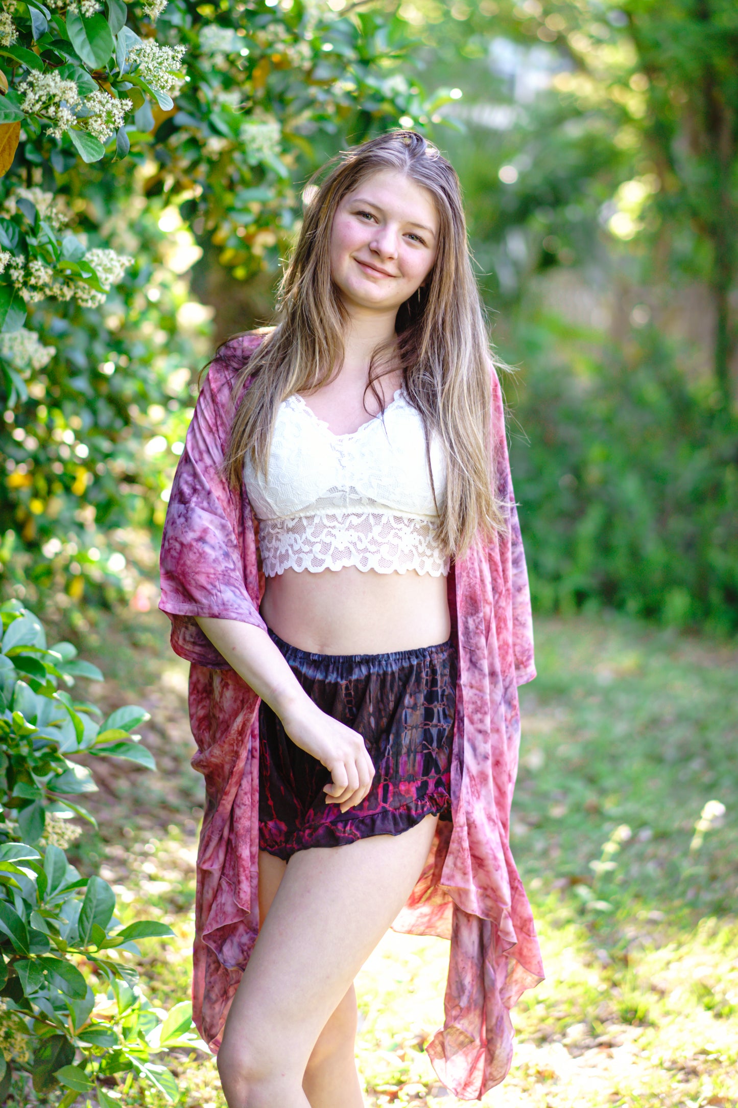 Smokey Tie Dye Open Jacket