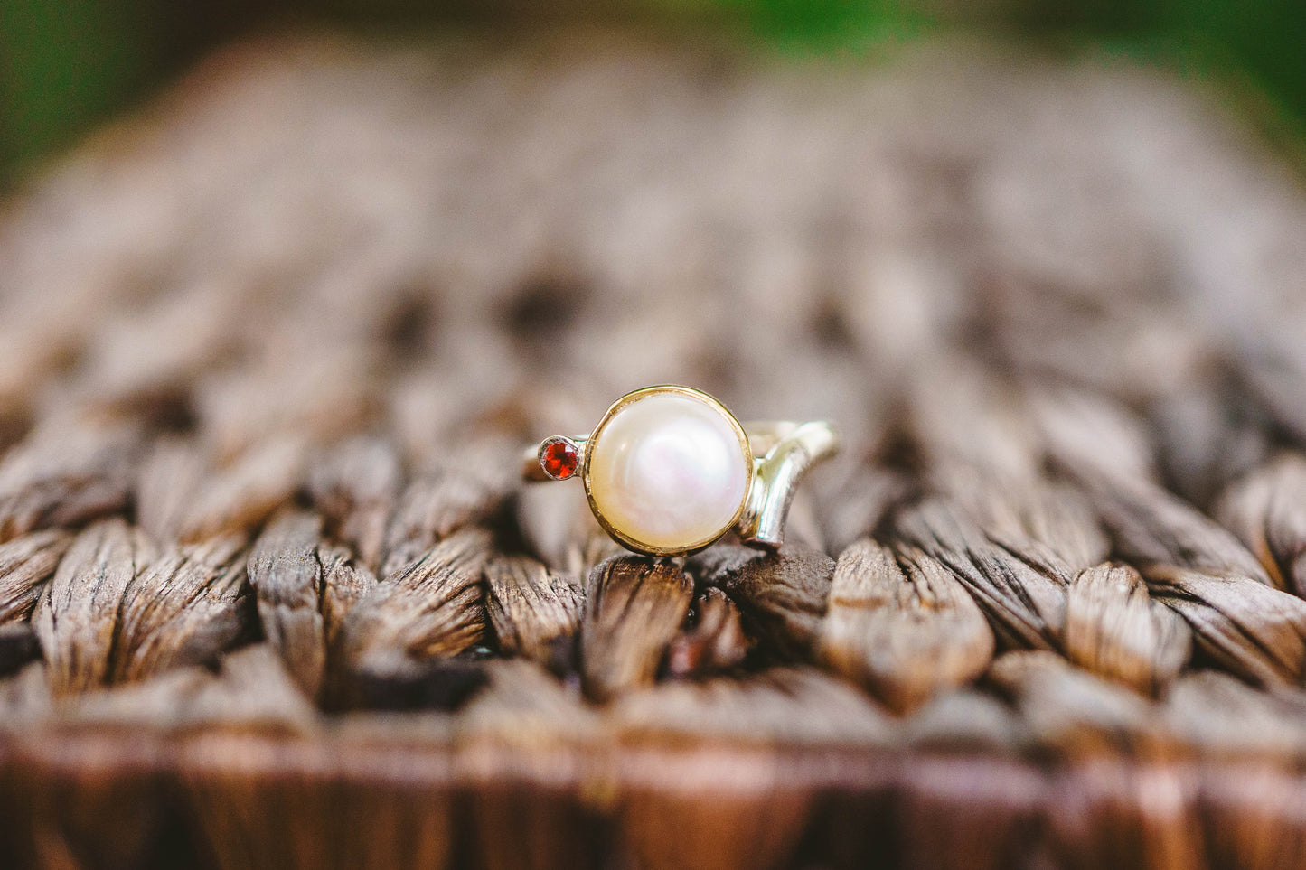 Silver Multi Metal Pearl & Gemstone Rings