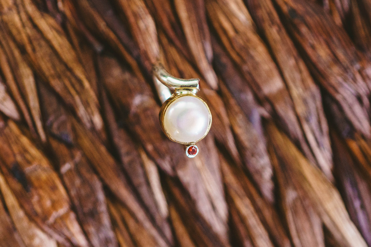Silver Multi Metal Pearl & Gemstone Rings