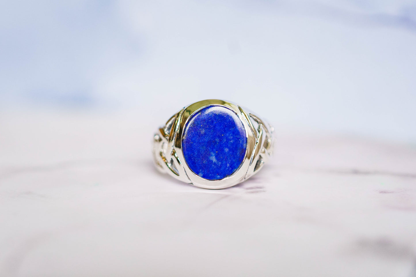 Sterling Silver Celtic Knot Gemstone Rings