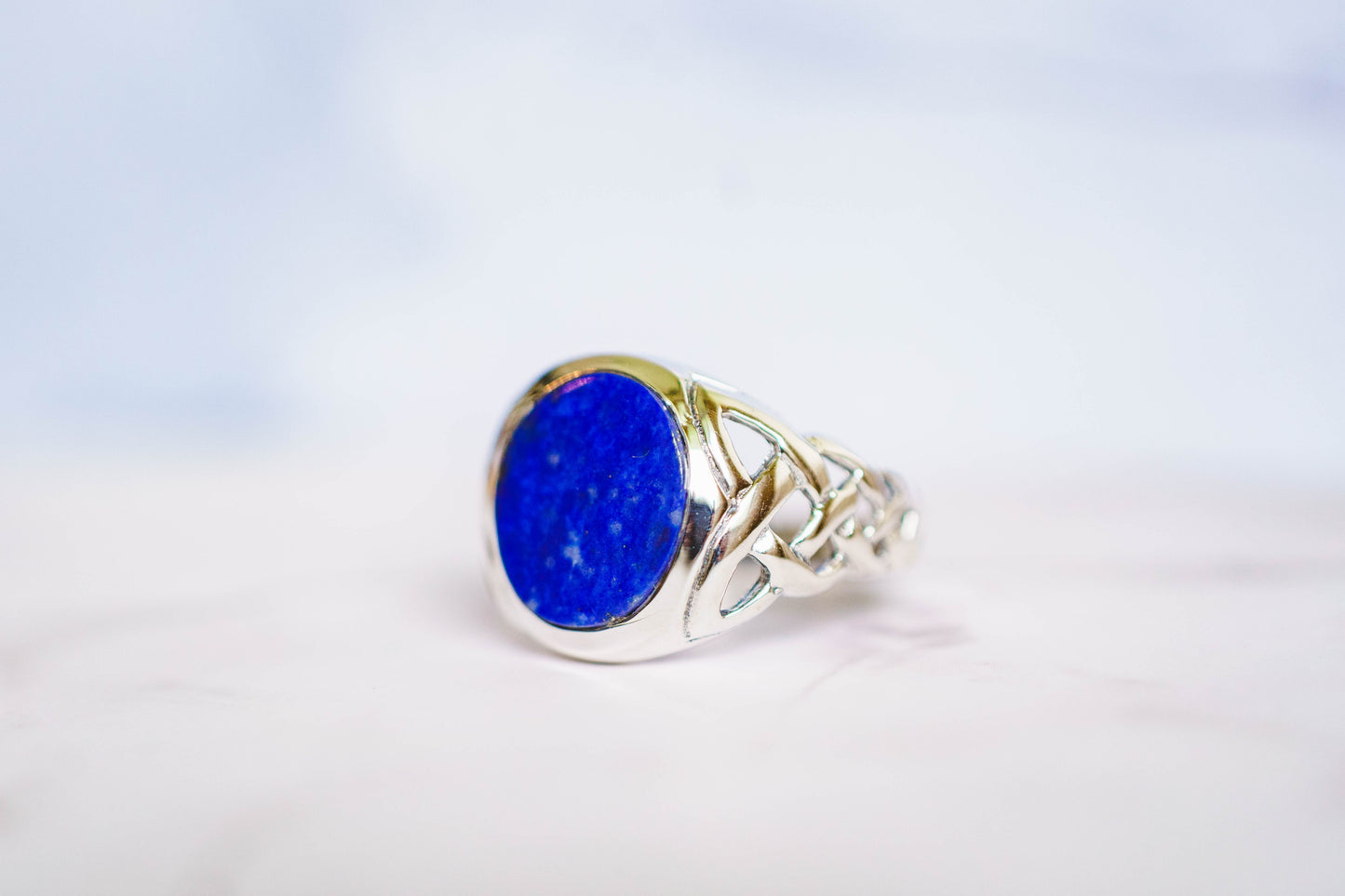 Sterling Silver Celtic Knot Gemstone Rings
