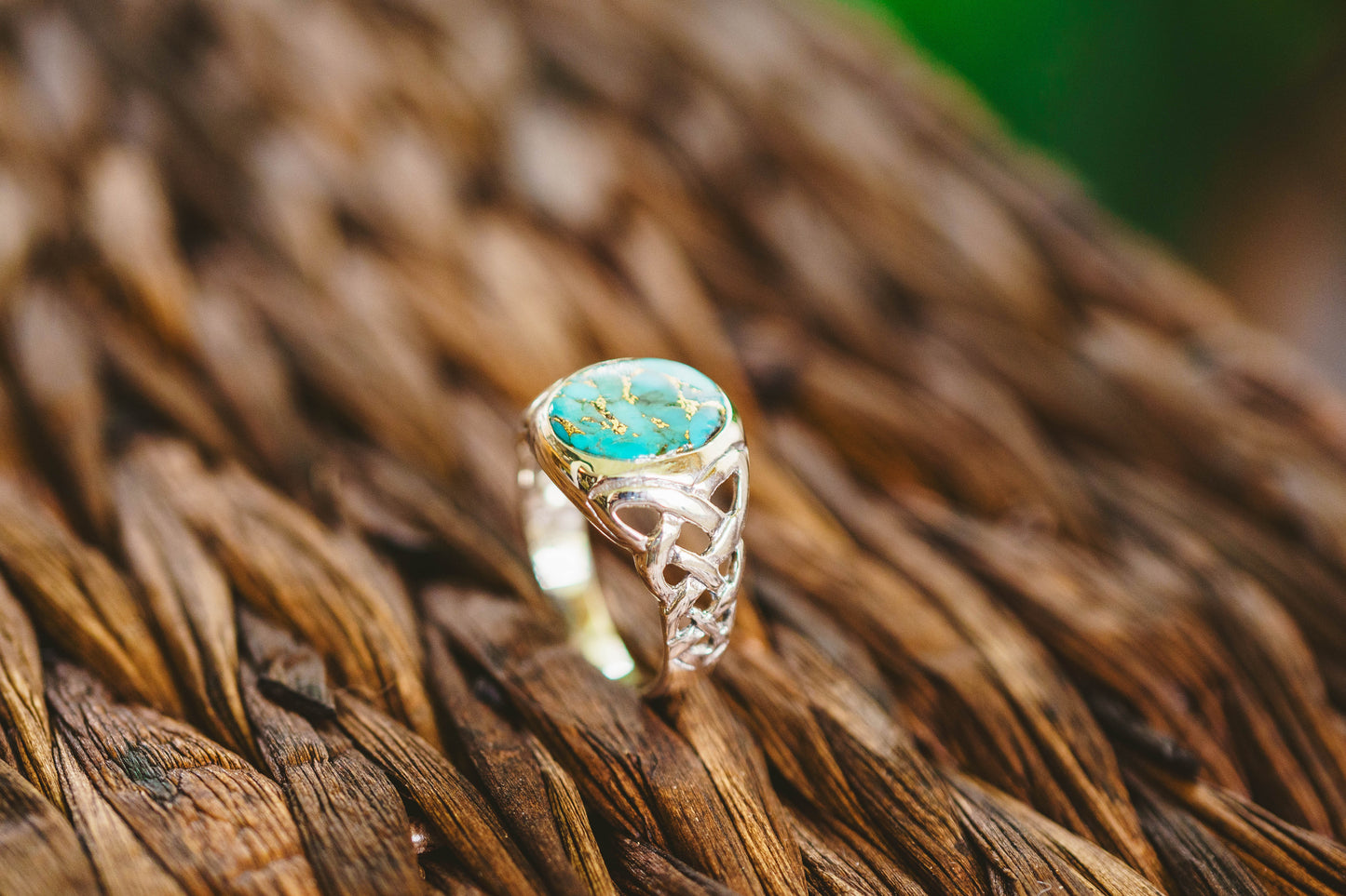 Sterling Silver Celtic Knot Gemstone Rings